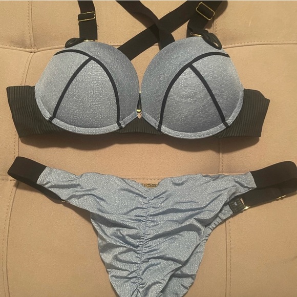 Beach Bunny Denim Look Bikini - Picture 2 of 4